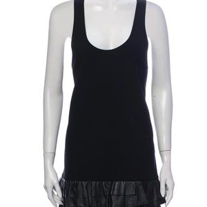 Theory Leather Detail Dress